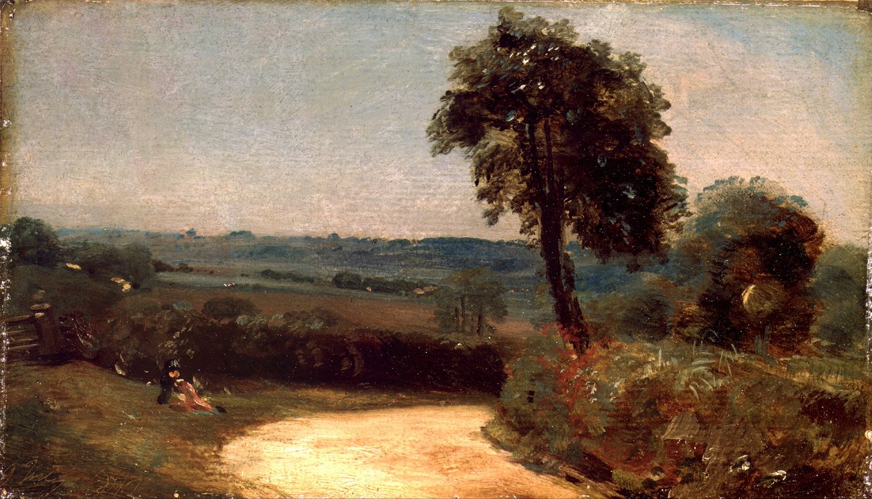 Vejen fra East Bergholt til Flatford af John Constable