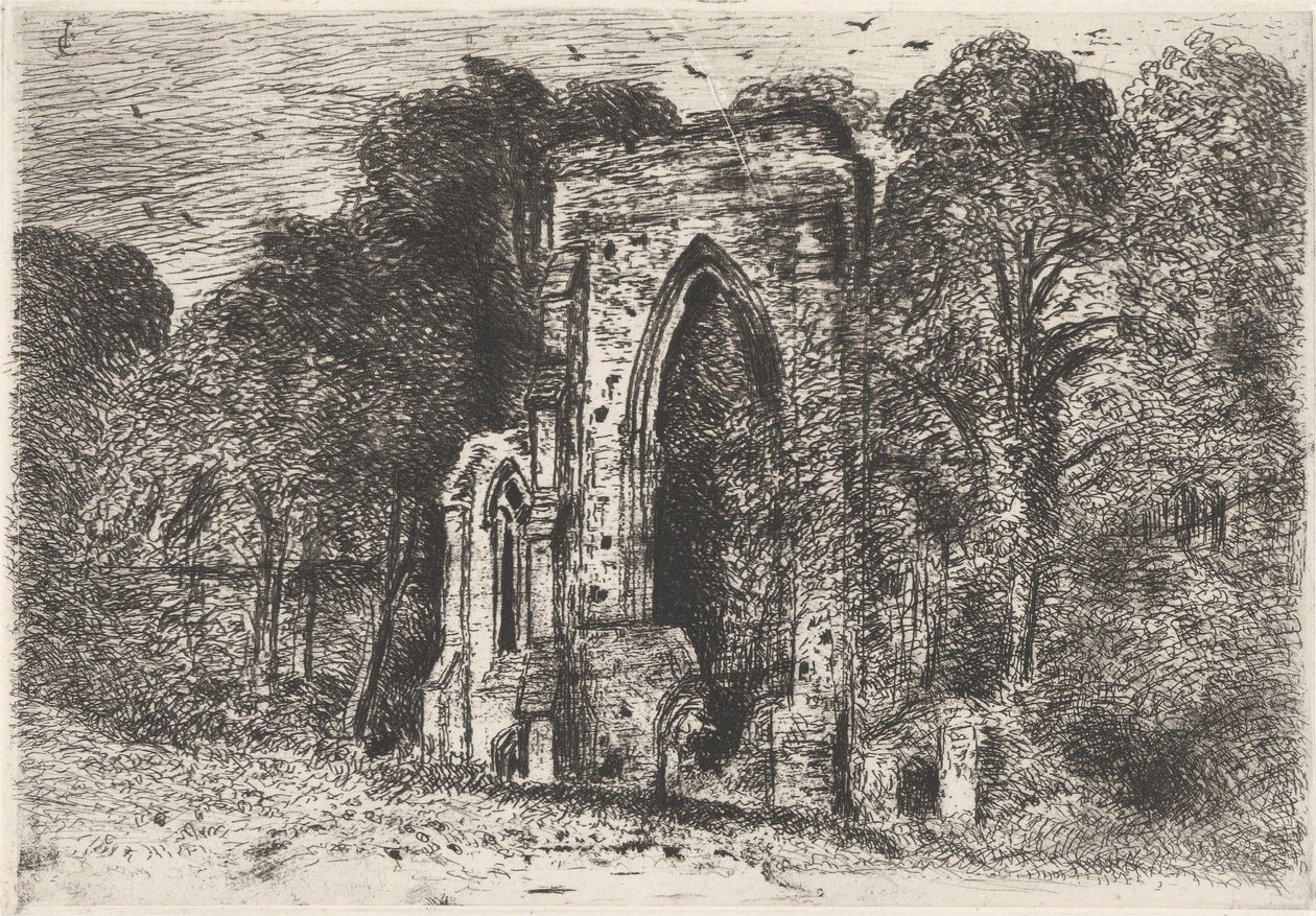 Ruinerne af Netley Abbey af John Constable