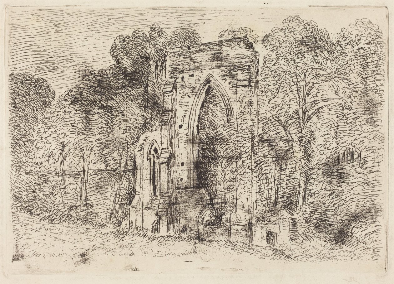 Ruinerne af Netley Abbey af John Constable