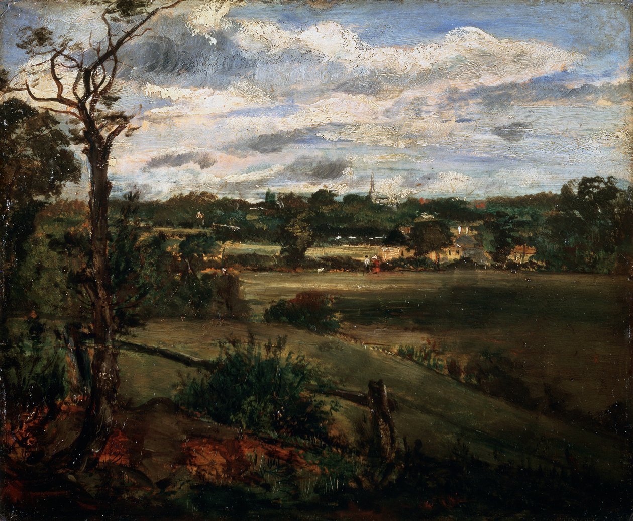 Udsigt over Highgate fra Hampstead Heath, begyndelsen af det 19. århundrede af John Constable