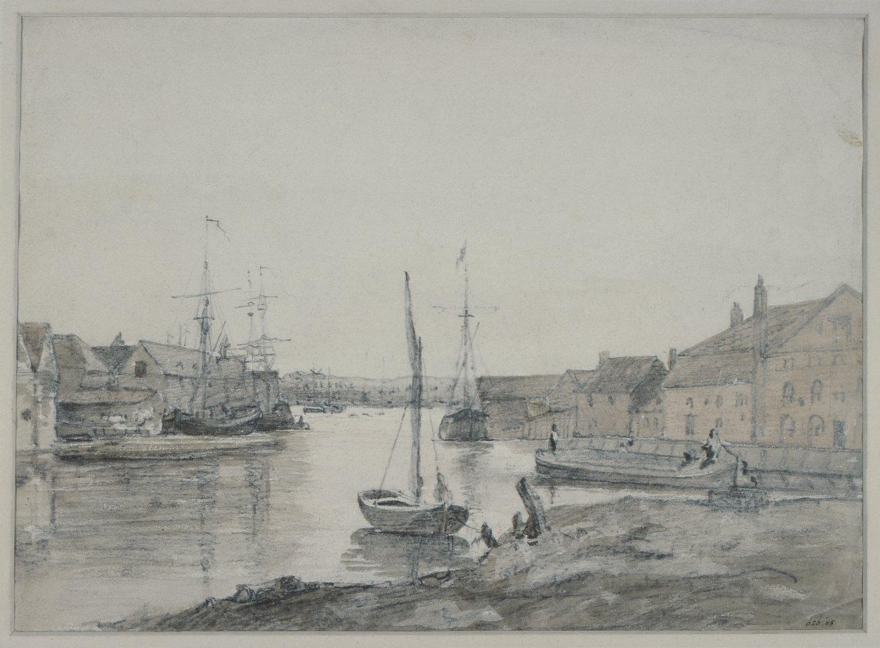 Varehuse og forsendelse på Orewell i Ipswich af John Constable