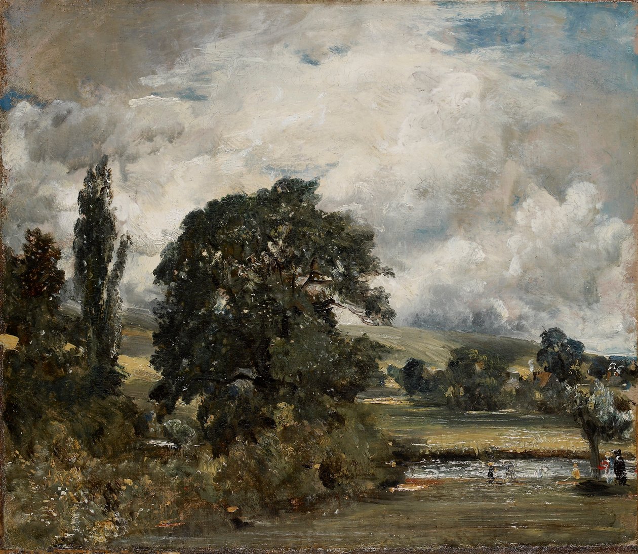 Water Meadows nær Salisbury, 1820-1829 af John Constable