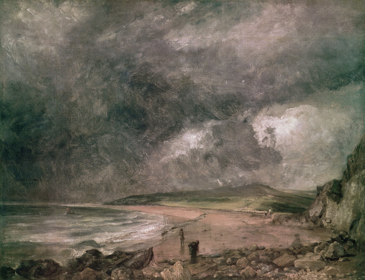Weymouth Bay med storm der nærmer sig af John Constable
