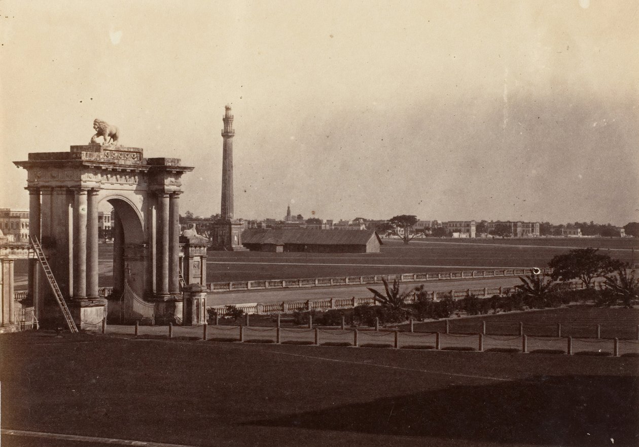 [Udsigt over Chowringhee fra Government House, Calcutta], 1858-61. af John Constantine Stanley