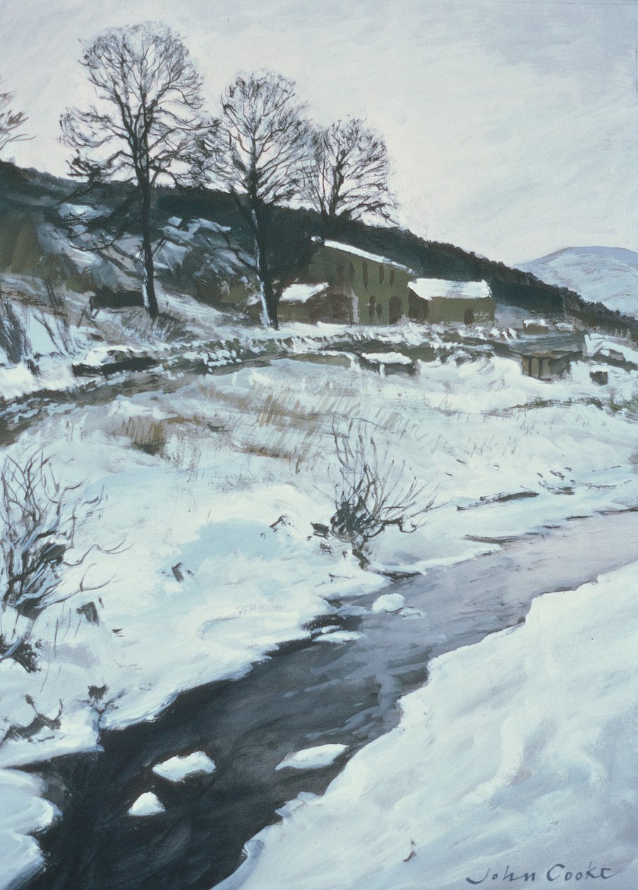 Fra Ewegales Bridge, 1998 (gouache) af John Cooke