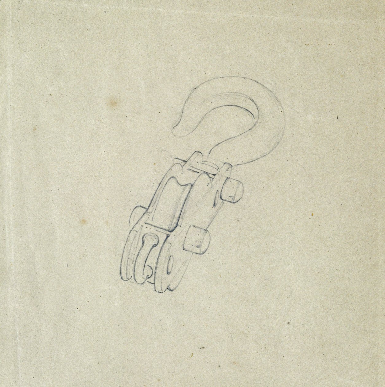 Blok og krog, ca. 1835-38 (blyant på papir) af John Cooke Bourne