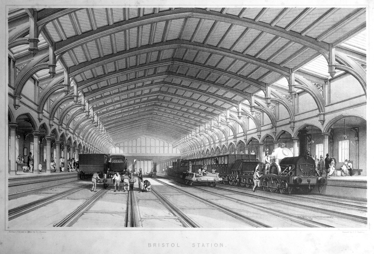 Bristol Station, 1846 af John Cooke Bourne