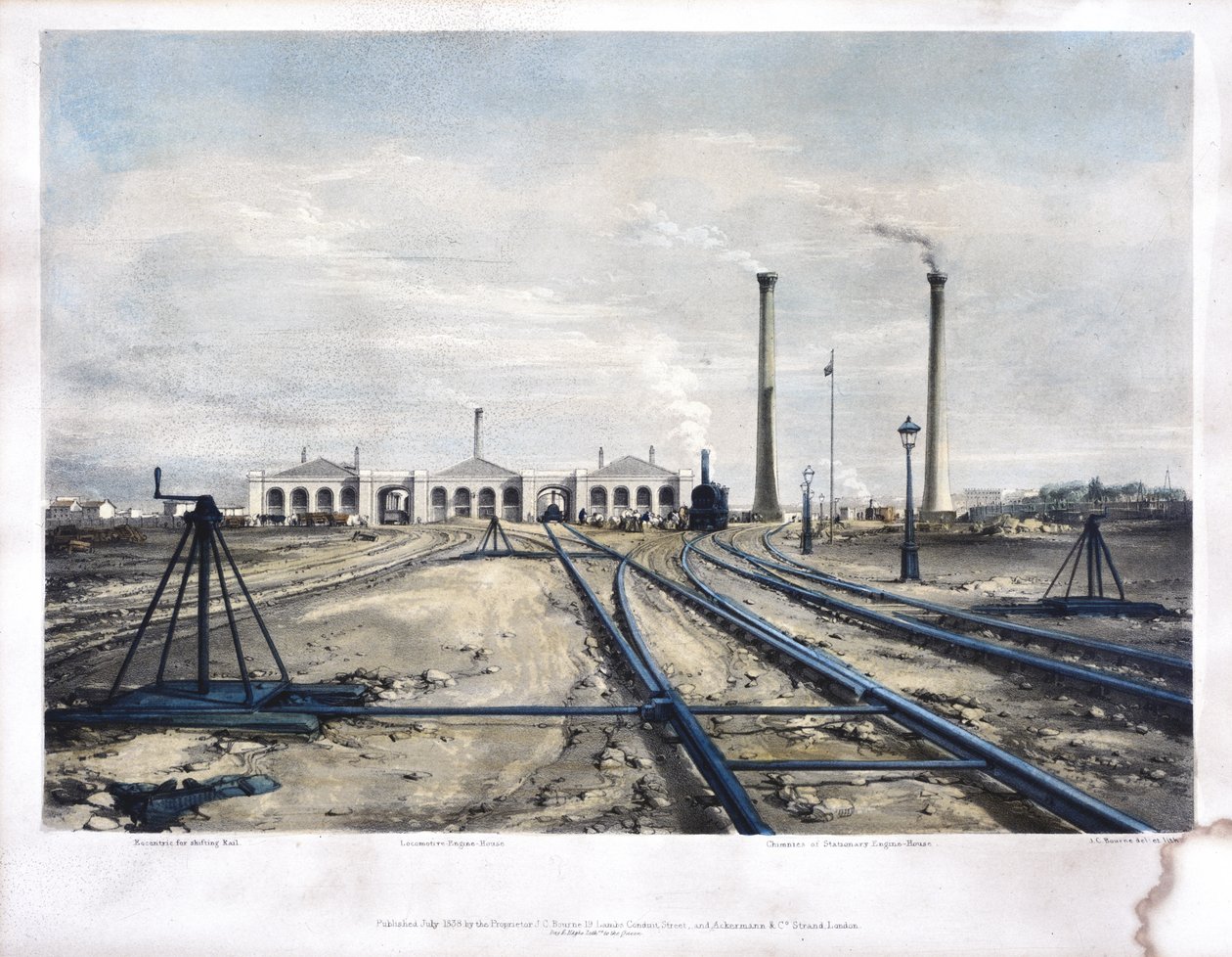 Camden Town Engine House, 1838 af John Cooke Bourne