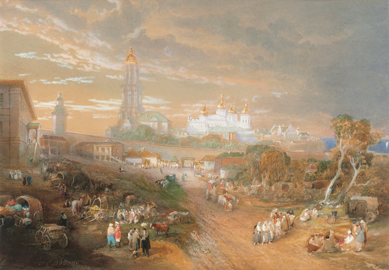 Kiev Pechersk Lavra, 1874. af John Cooke Bourne