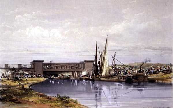 Jernbanebro over Regents Canal af John Cooke Bourne