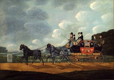 The Royal Mail Coach, London til Birmingham af John Cordrey