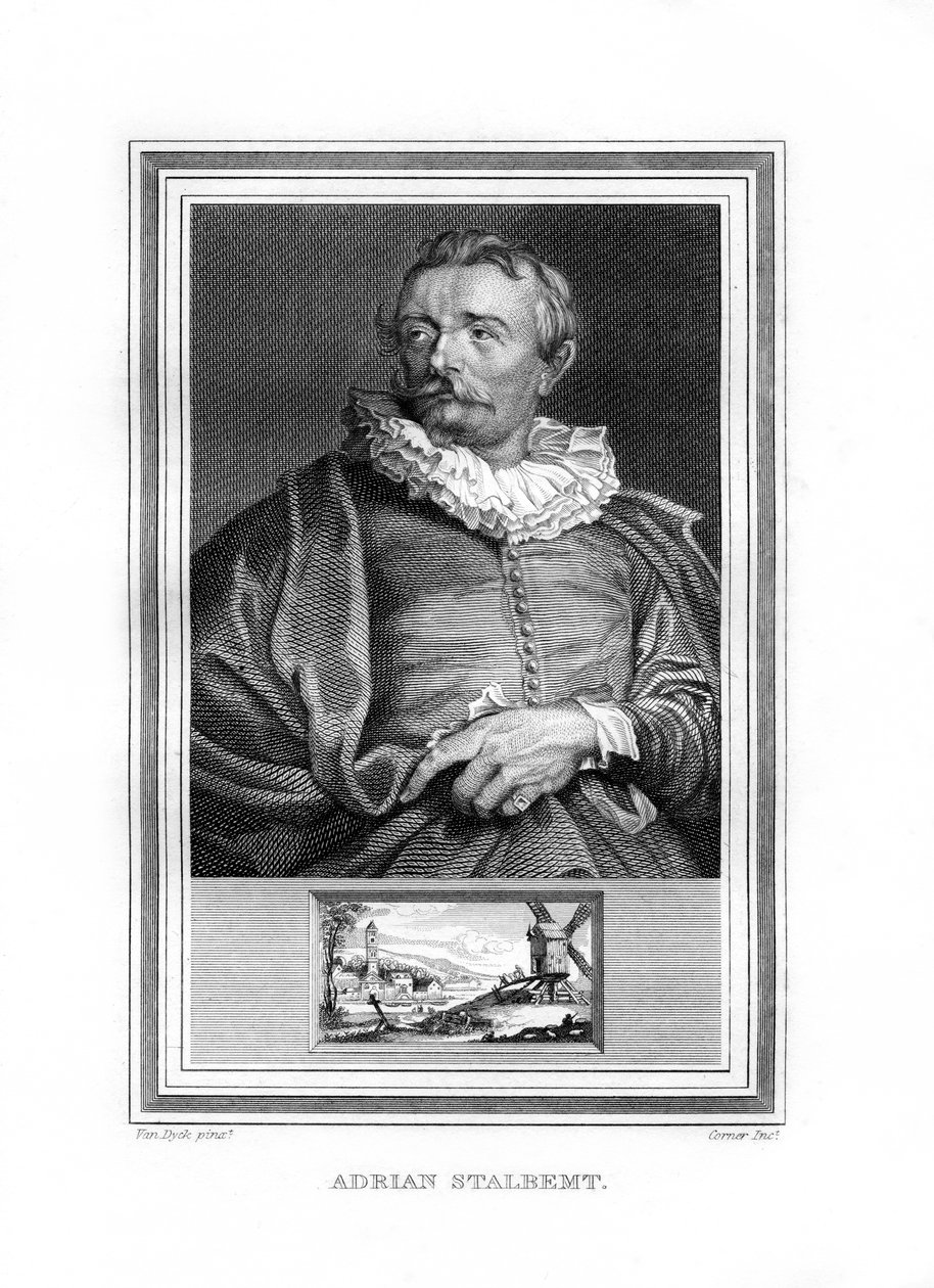 Adriaen van Stalbemt, flamsk maler, 1825. af John Corner