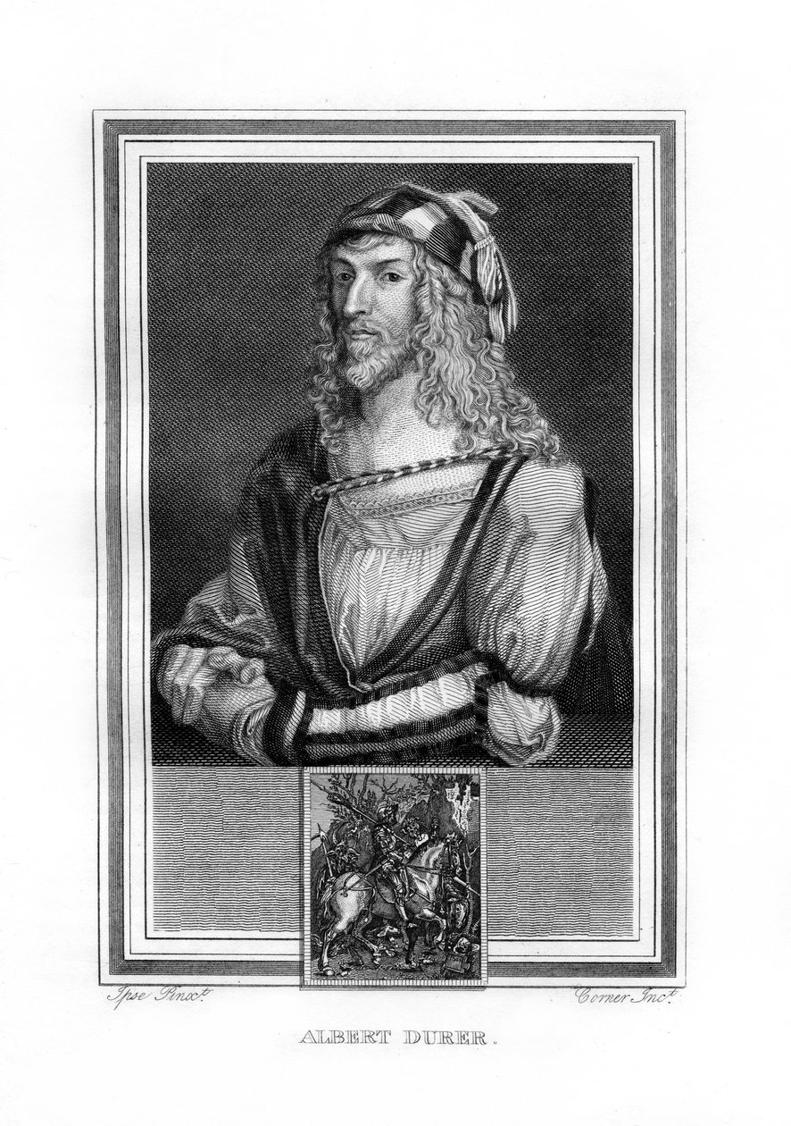 Albert Durer, tysk nordrenæssancemaler og gravør, 1825. af John Corner