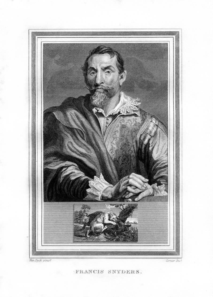 Frans Snyders, flamsk barokmaler, 1825. af John Corner