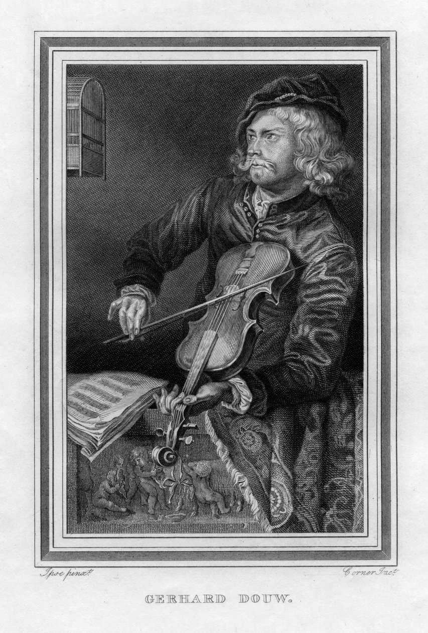 Gerrit Dou 1613-1675, hollandsk maler, 1816. af John Corner