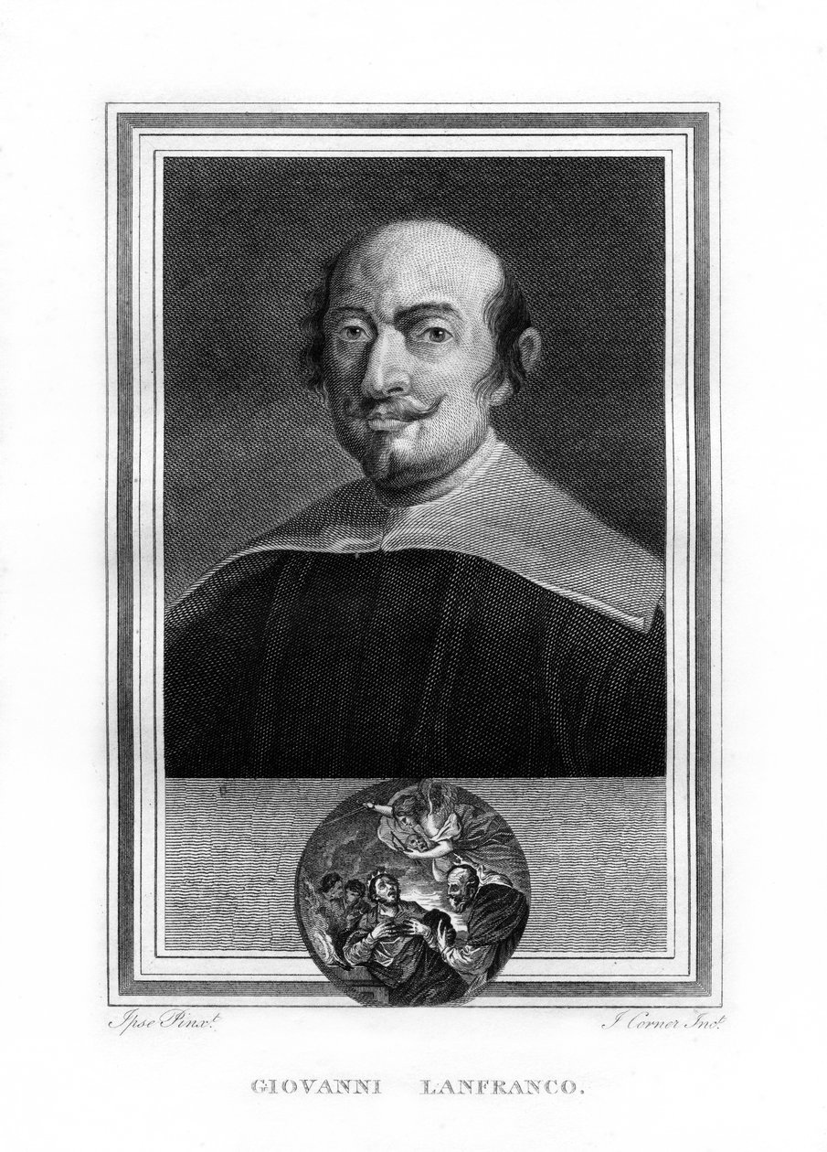 Giovanni Lanfranco, italiensk barokmaler, 1825. af John Corner