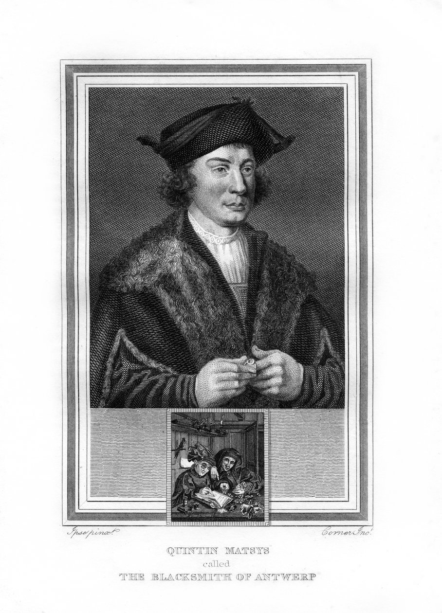 Quentin Matsys, maler i den flamske tradition, 1825. af John Corner