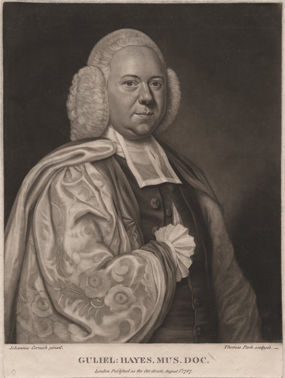 Guliel Hayes, graveret af Thomas Park (1758-1834), 1787 (mezzotint) af John Cornish