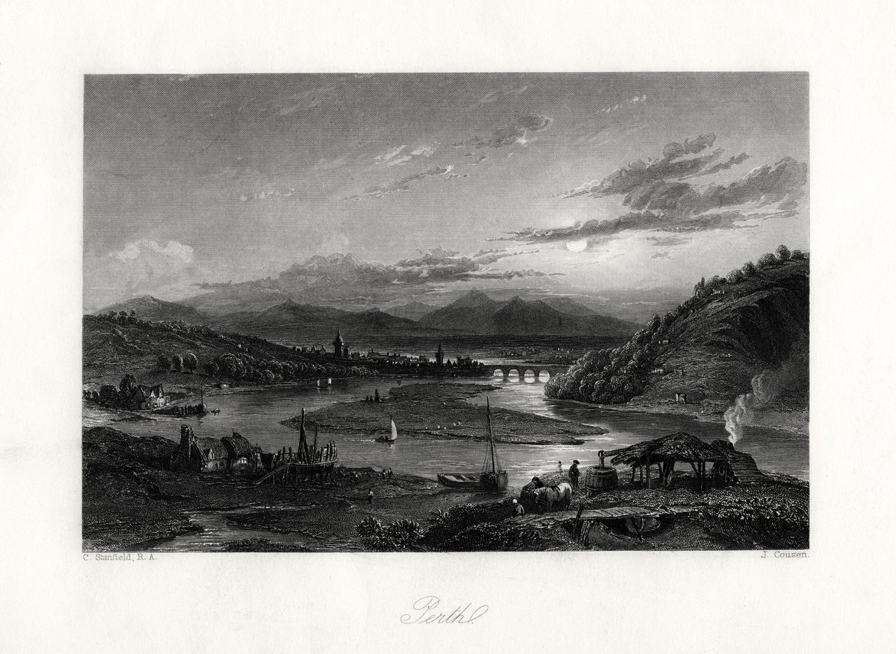 Perth, Australien, 1800-tallet af John Cousen