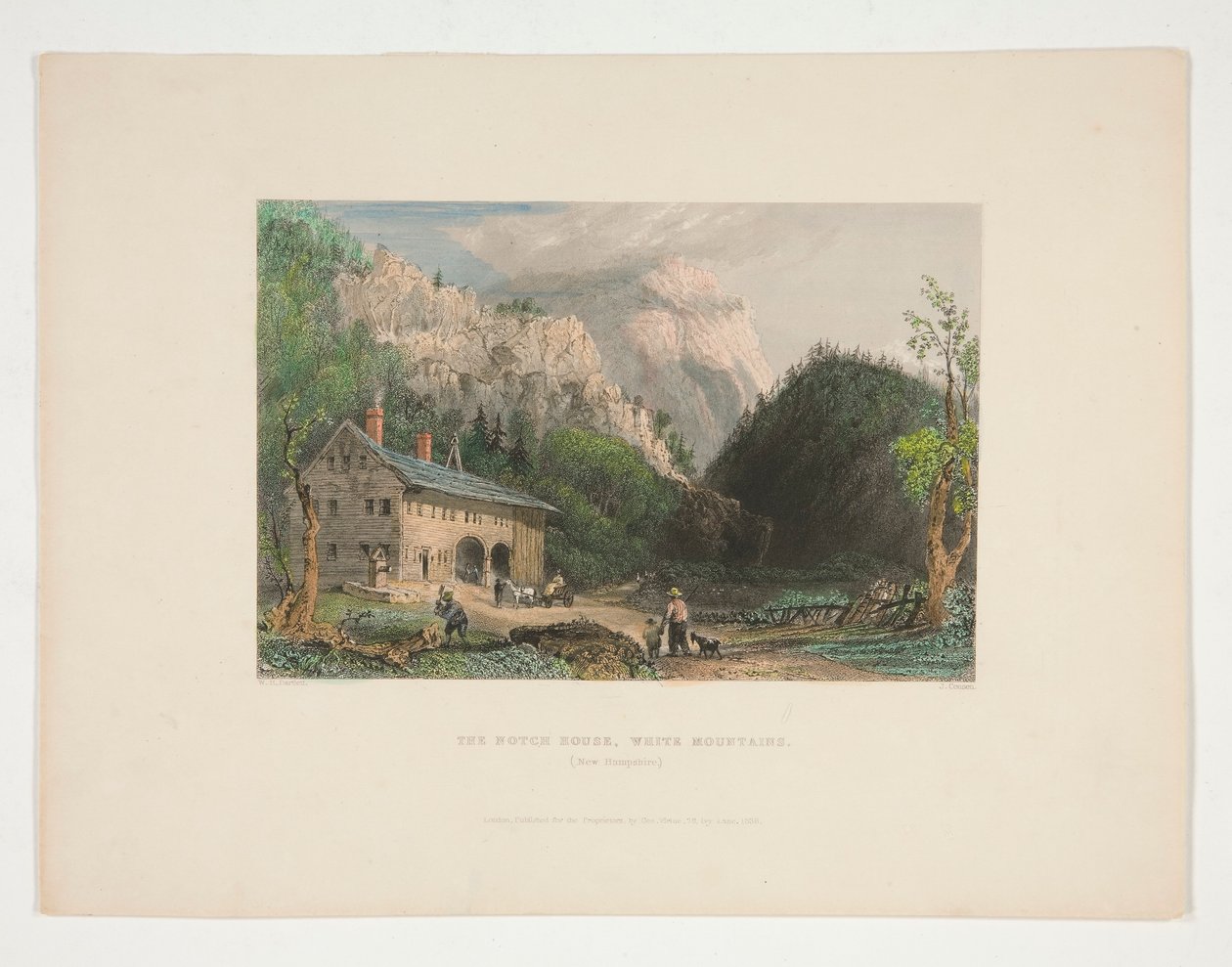 The Notch House, White Mountains, New Hampshire, illustration til Nathaniel Parker Willis af John Cousen