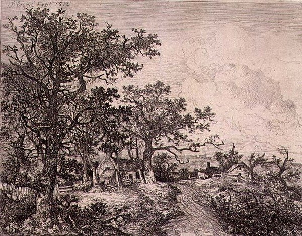 I nærheden af Horsham, pub. af J. & W. Freeman af John Crome