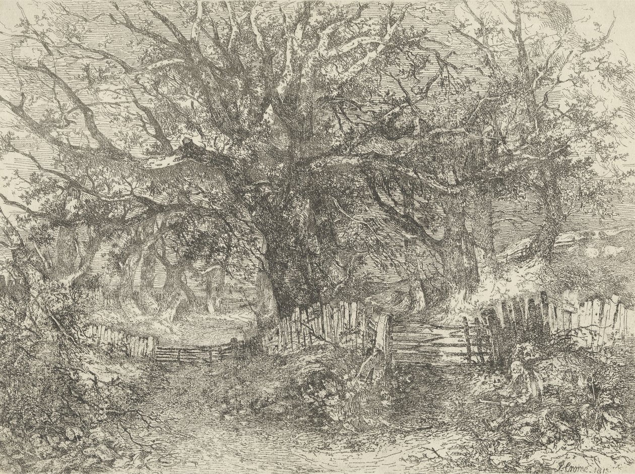 Vejscene, Trowse Hall, 1813 af John Crome