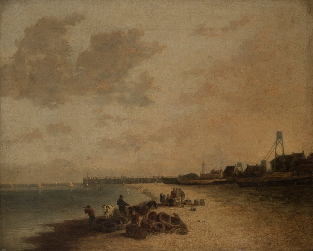 Yarmouth Beach af John Crome