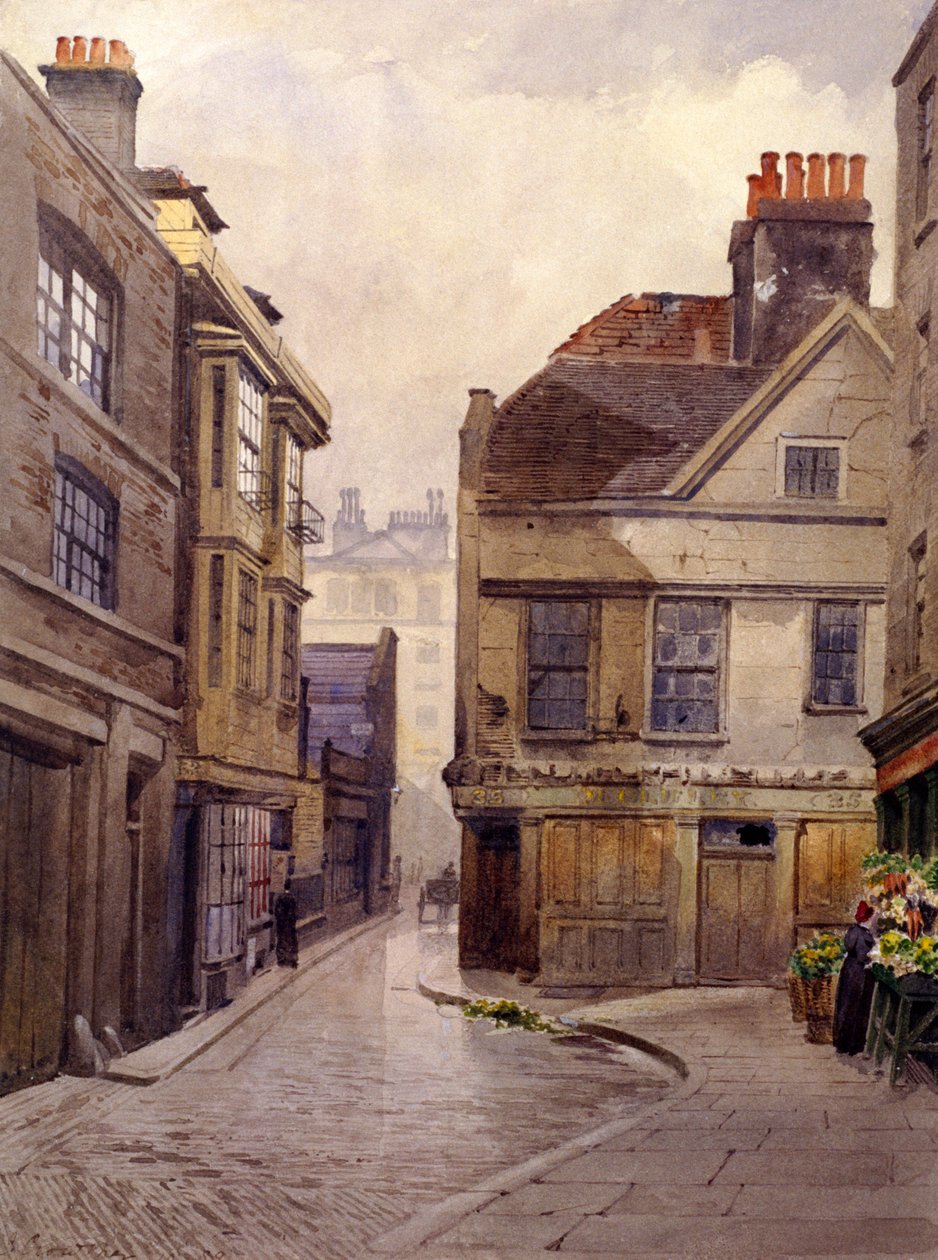 Bartholomew Close, London, 1889 af John Crowther