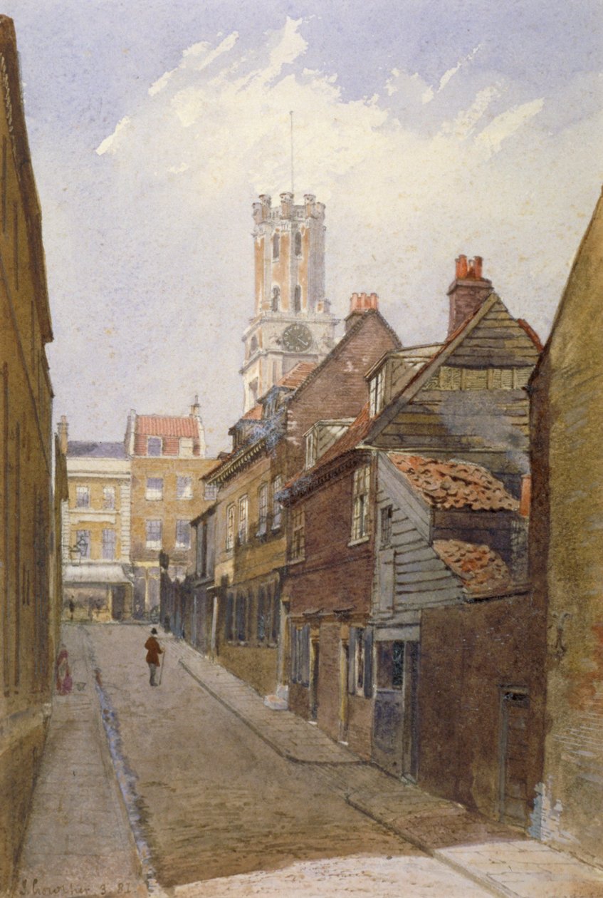 Chigwell Hill, Stepney, London, 1881 af John Crowther