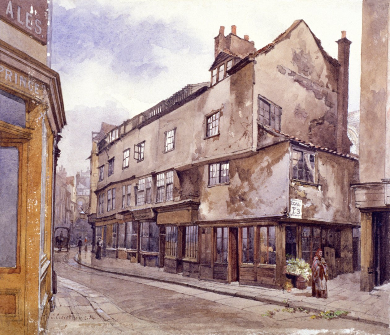 Cloth Fair, London, 1884 af John Crowther