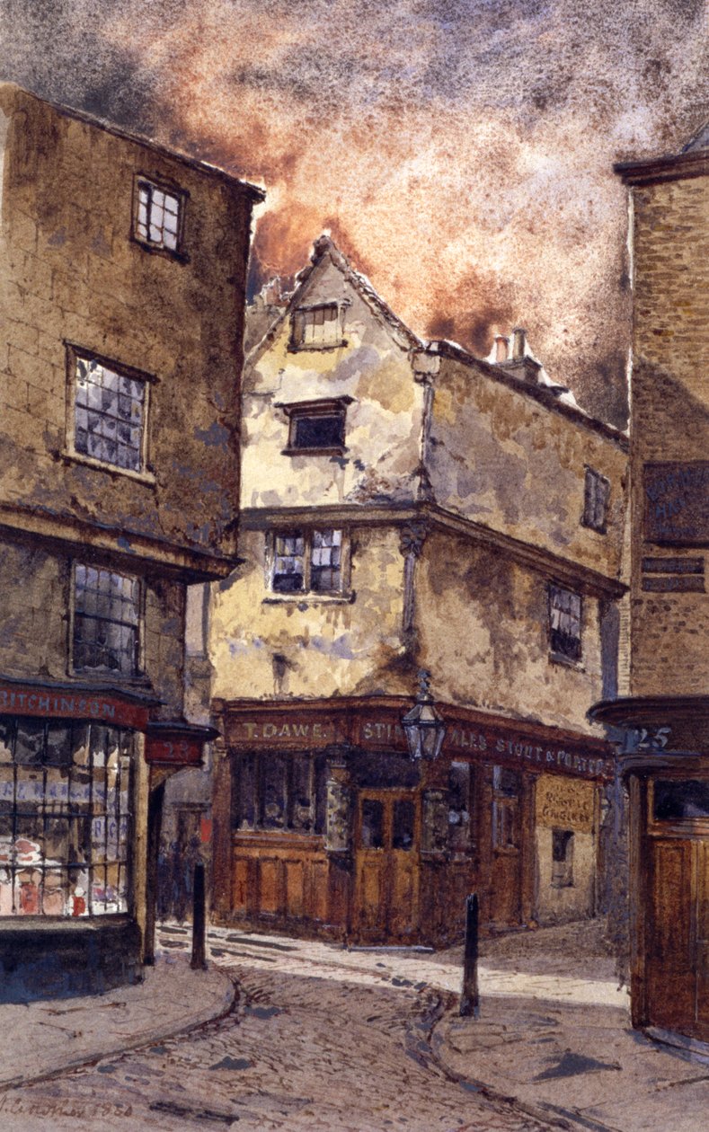Dick Whittington Inn, Cloth Fair, London, 1880 af John Crowther
