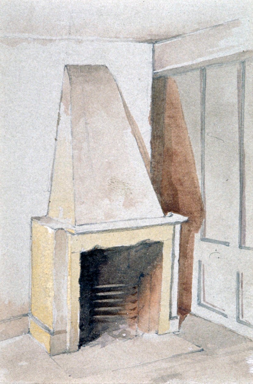 Pejs i et af de øverste værelser, nr. 21 Austin Friars Street, City of London, 1885 af John Crowther
