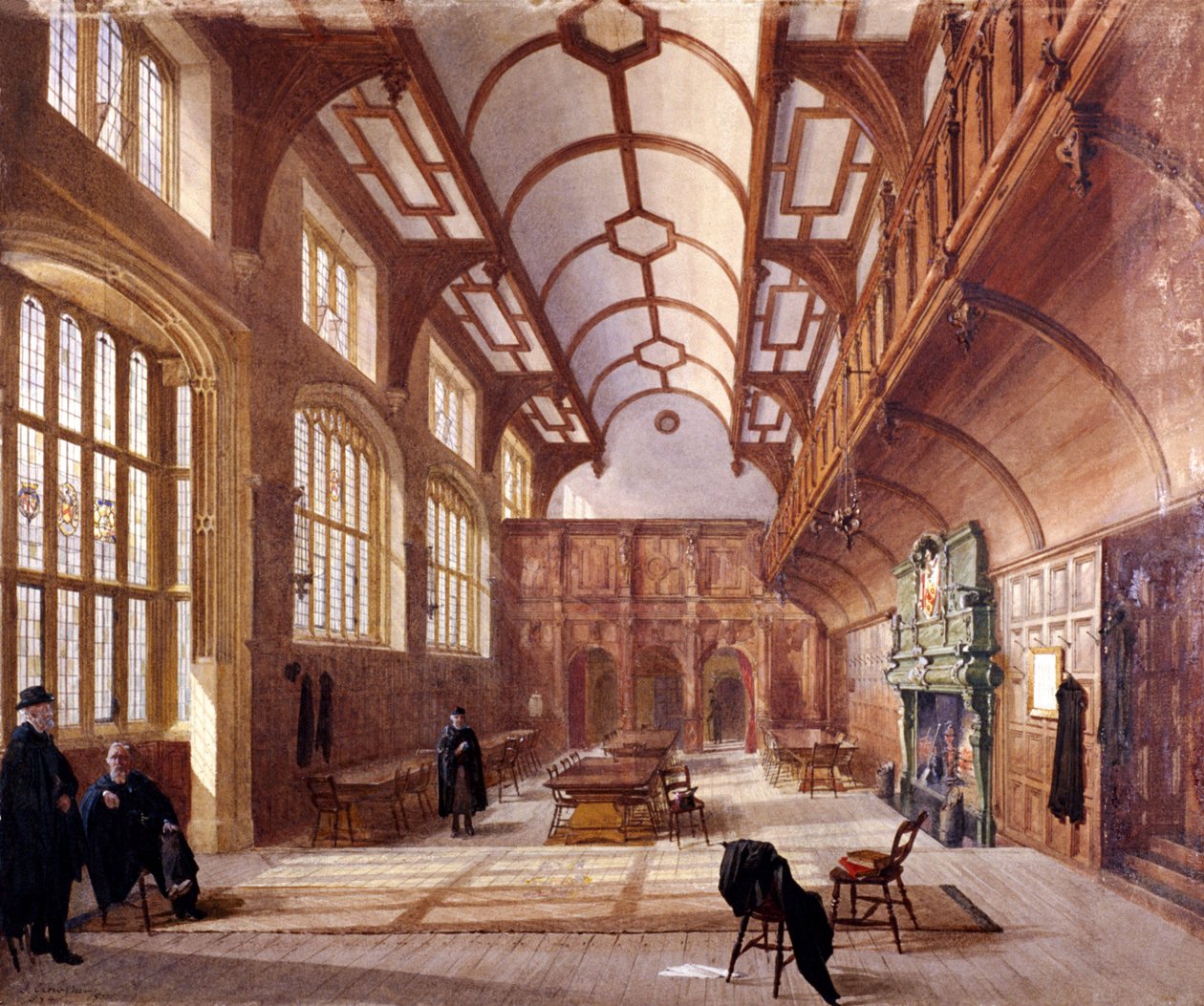 Interiør af Charterhouse, London, 1885 af John Crowther