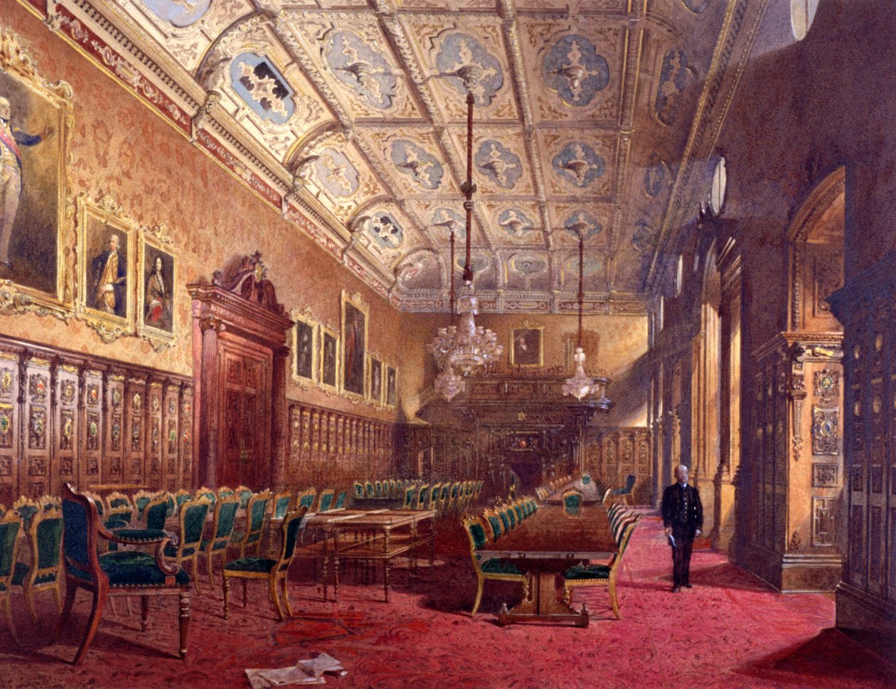Interiør af Ironmongers Hall, London, 1888 af John Crowther