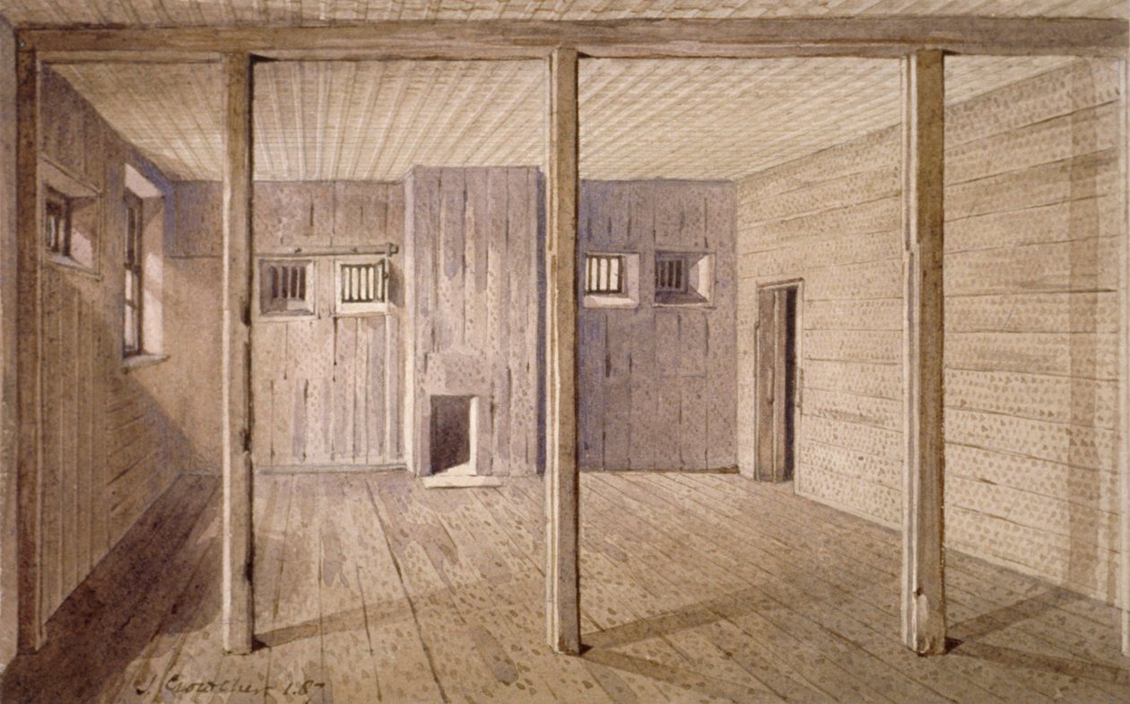 Indvendigt billede af White Lyon Prison, Borough High Street, Southwark, London, 1887 af John Crowther