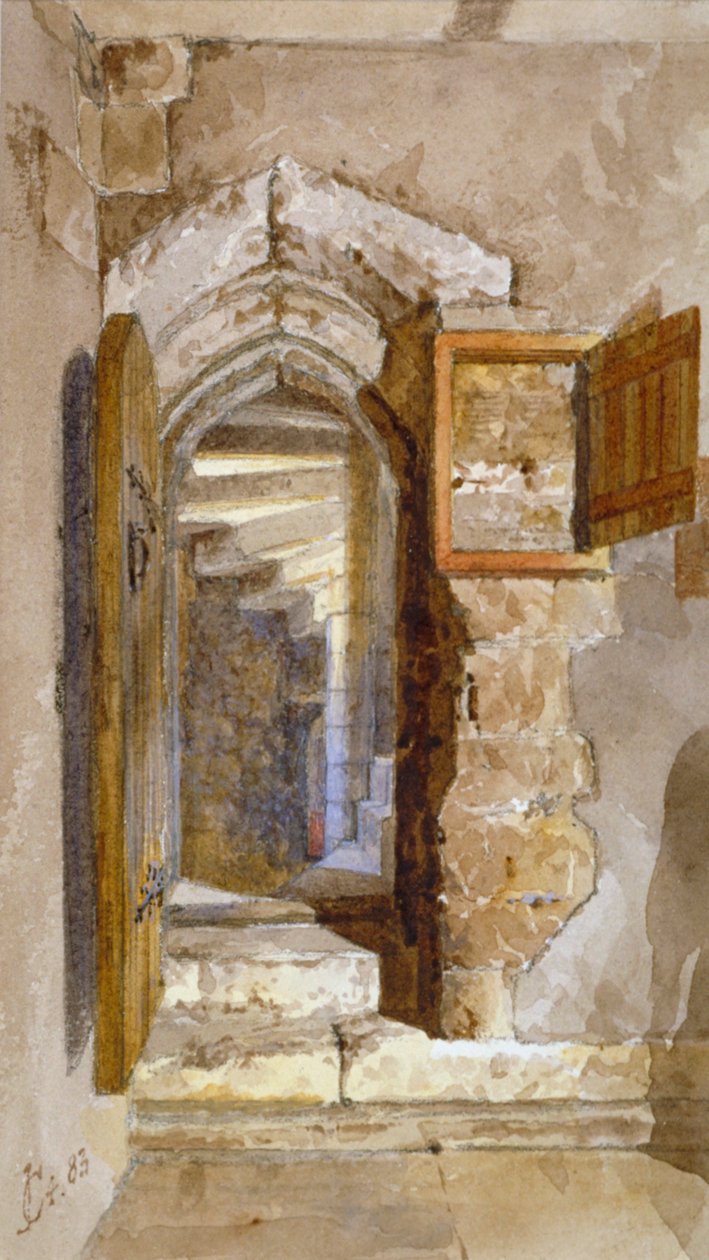 Indvendigt billede af Salt Tower i Tower of London, 1883 af John Crowther
