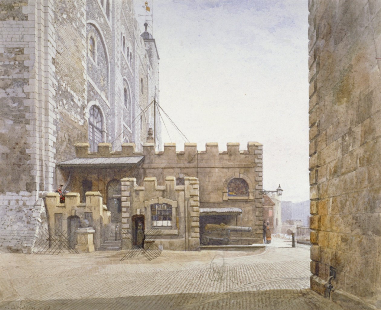 Ordnance Office i bunden af White Tower, Tower of London, Stepney, London, 1883 af John Crowther