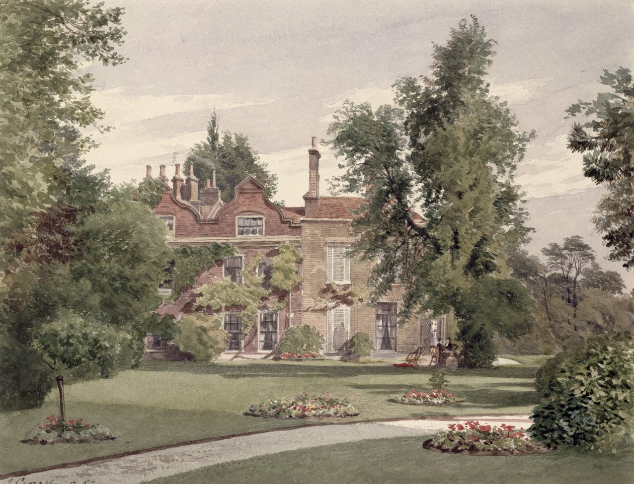 Sidebillede af Raleigh House, Brixton Hill, Lambeth, 1887 af John Crowther