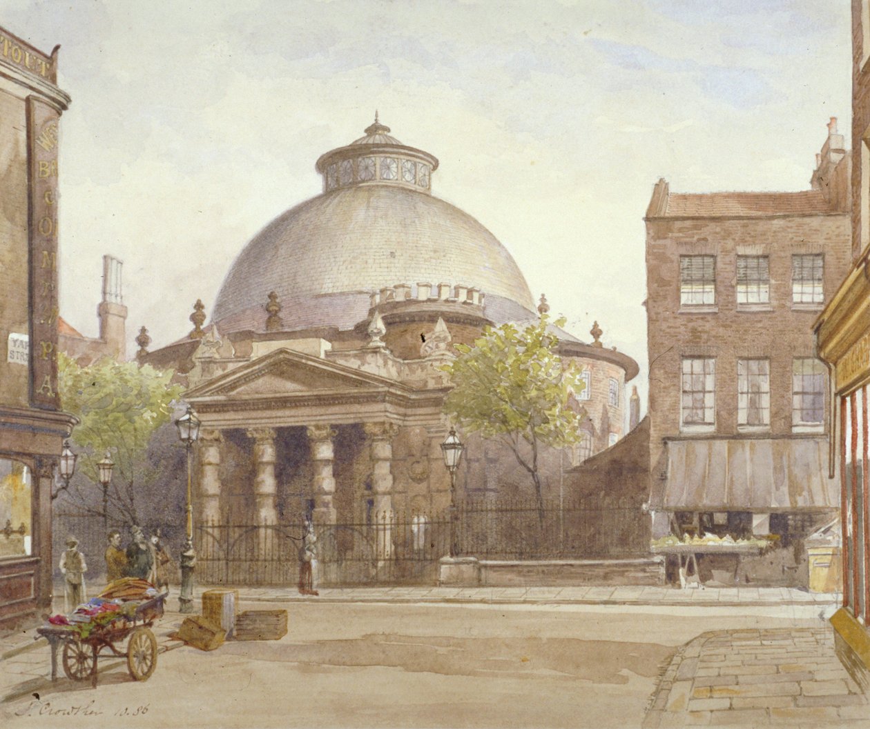 Spa Fields Chapel, Exmouth Street, Finsbury, London, 1886 af John Crowther