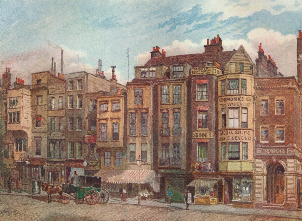 The Strand, Opposite The Law Courts, Westminster, London, 1881 1926. af John Crowther