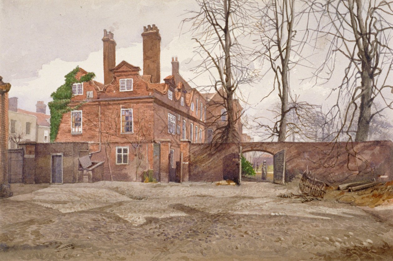 Den sydlige ende af Fairfax House, High Street, Putney, London, c1887 af John Crowther