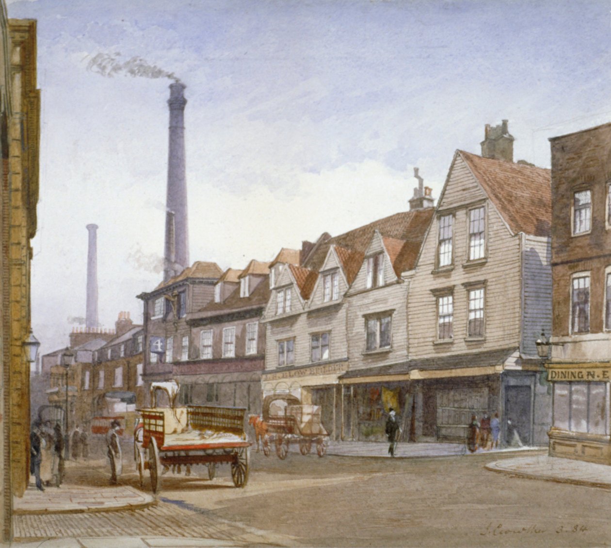 Udsigt over Mint Street, Southwark, London, 1884 af John Crowther