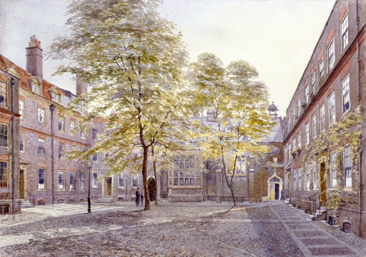 Udsigt over Staple Inn, London, 1882 af John Crowther