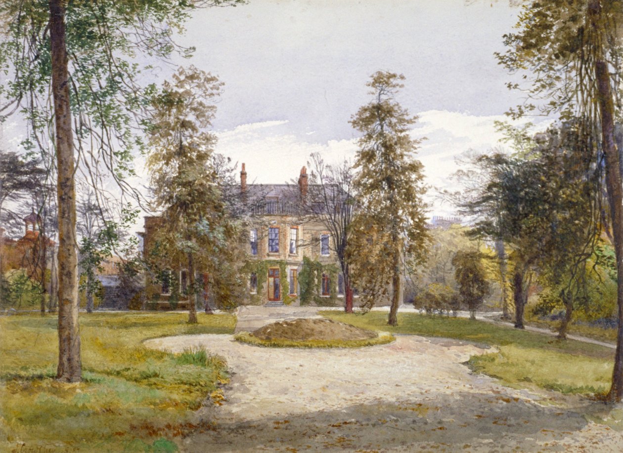 Udsigt over Stockwell Park House fra haven, Lambeth, London, 1887 af John Crowther