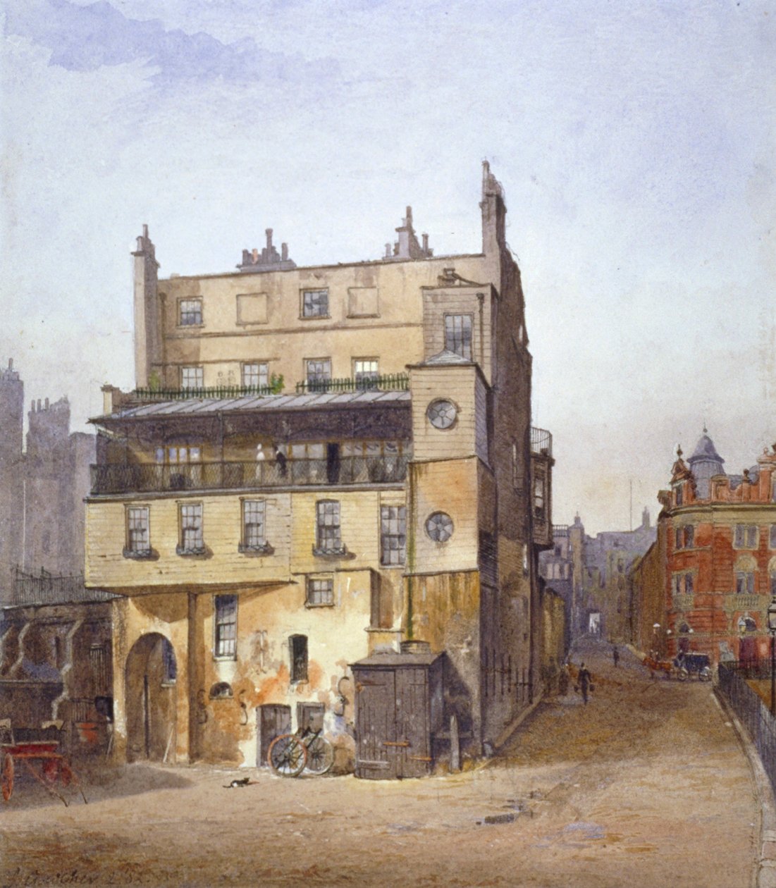 Udsigt over et hus, Cecil Street, Westminster, London, 1882 af John Crowther