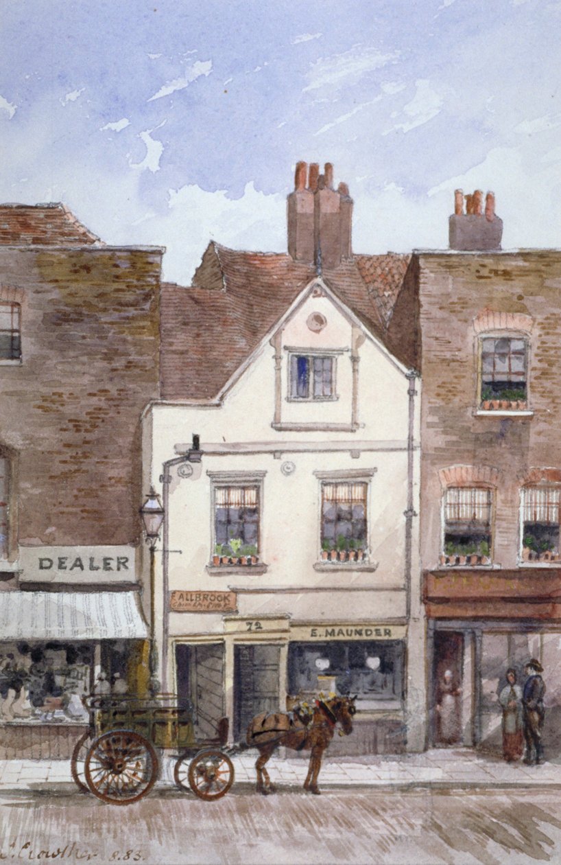 Udsigt over Cheyne Walk nr. 72, Chelsea, London, 1883 af John Crowther