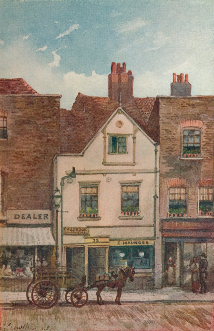 Udsigt over Cheyne Walk nr. 72, Chelsea, London, 1883 af John Crowther