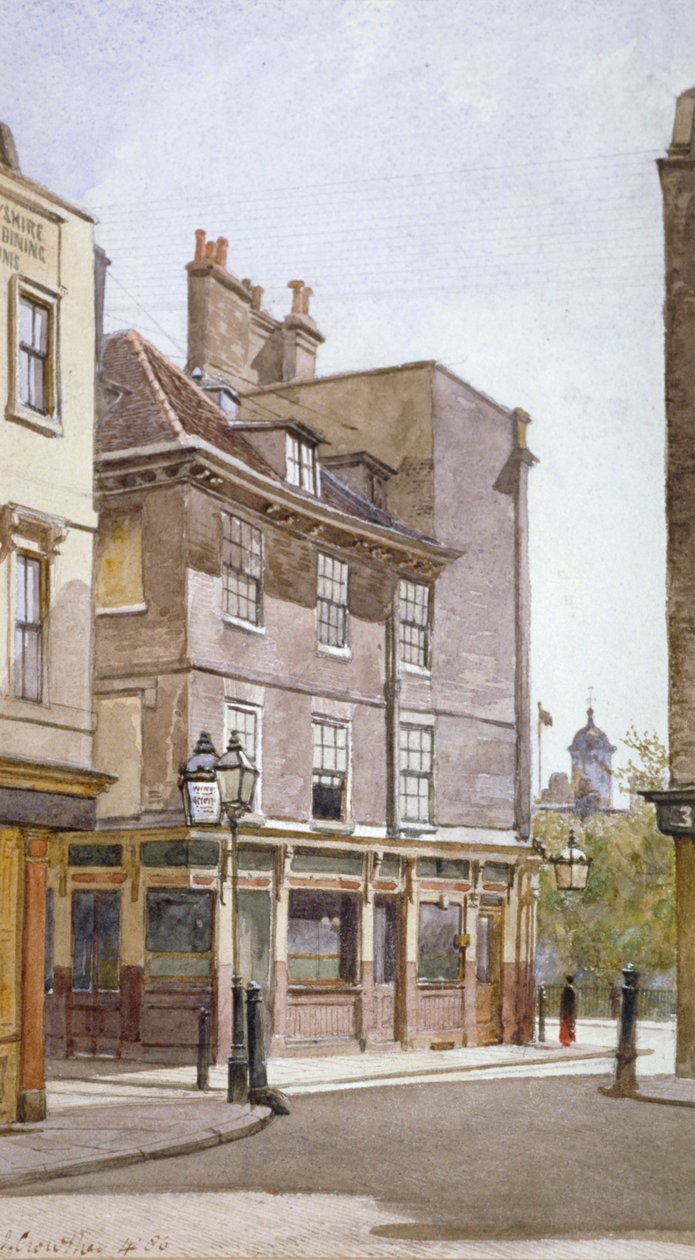 Udsigt over Crooked Billet Inn, King Street, Stepney, London, 1886 af John Crowther