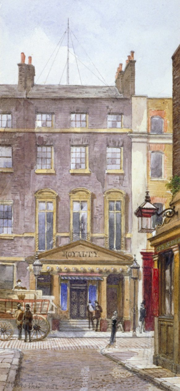 Udsigt over New Royalty Theatre, Dean Street, Westminster, London, 1882 af John Crowther