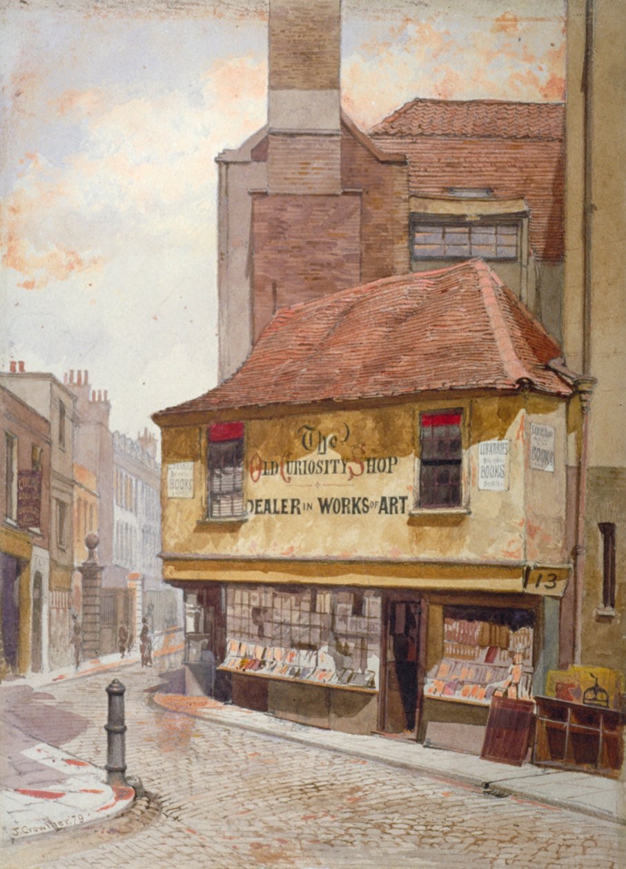 Udsigt over Old Curiosity Shop, Portsmouth Street, Westminster, London, 1879 af John Crowther